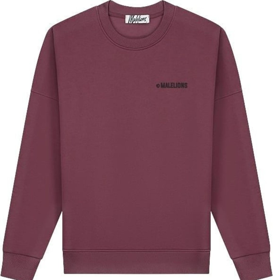 Dames Malelions | Malelions Women Studio Sweater - Burgundy Rood