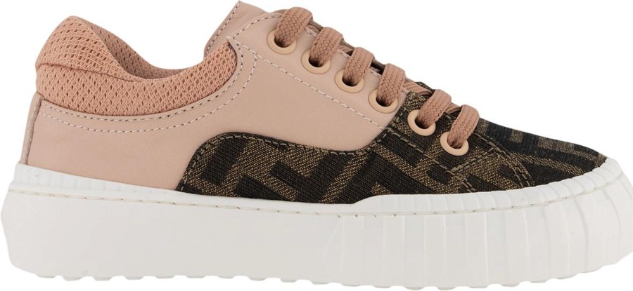 Kids Fendi Sneakers | Fendi Fendi Kinder Meisjes Sneakers Licht Roze Roze