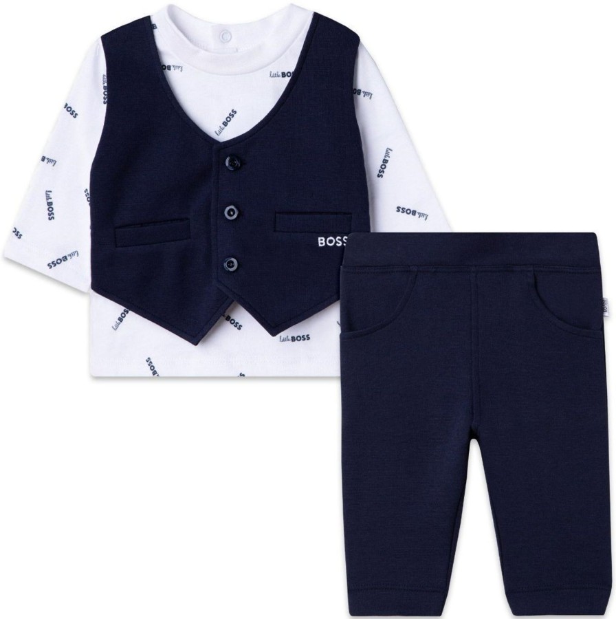 Kids Hugo Boss Sets | Hugo Boss T-Shirt + Broek Blauw