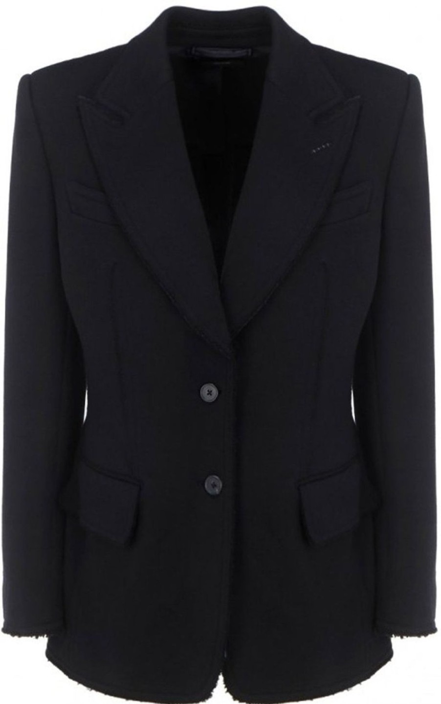 Dames Tom Ford | Tom Ford Tom Ford Cotton Blazer Zwart