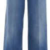 Dames Elisabetta Franchi | Elisabetta Franchi Wide Leg Jeans With Chain Detail Blauw