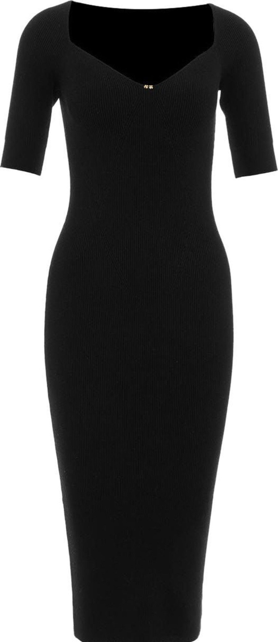 Dames Elisabetta Franchi | Elisabetta Franchi Knitted Dress Zwart