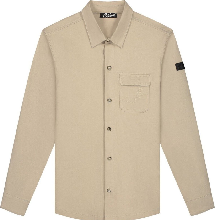 Heren Malelions | Malelions Men Cargo Overshirt Beige