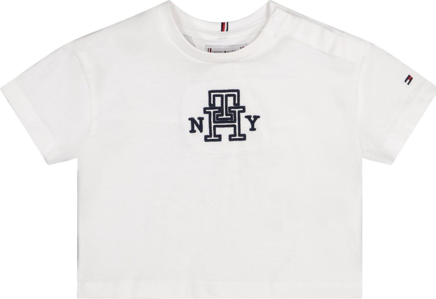 Kids Tommy Hilfiger Shirts | Tommy Hilfiger Tommy Hilfiger Baby Meisjes T-Shirt Wit Wit