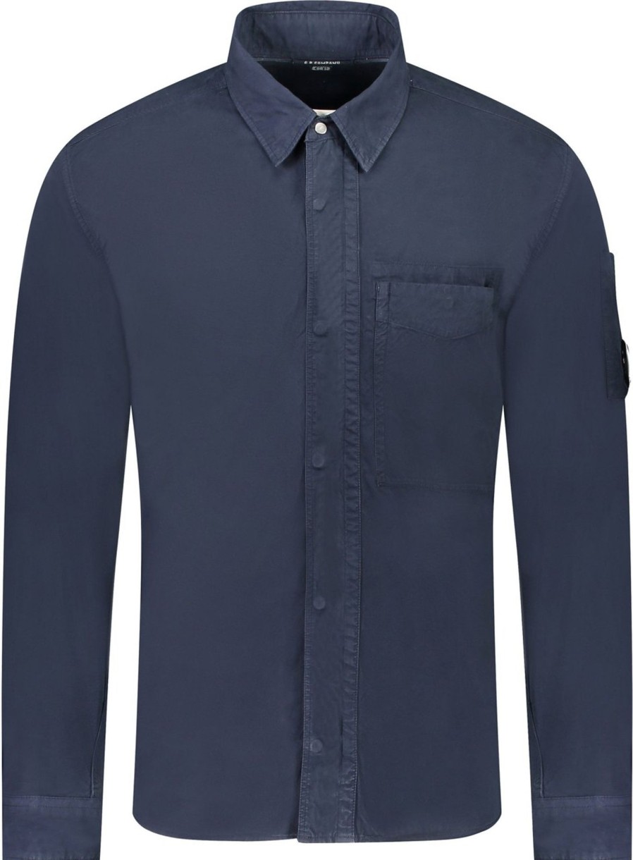 Heren CP Company | Cp Company C.P. Company Overhemd Blauw Blauw