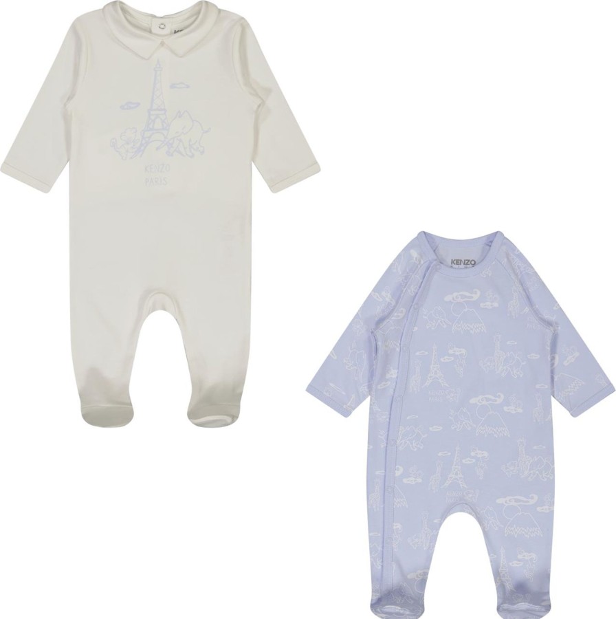 Kids Kenzo Sets | Kenzo Kids K98144 Boxpakje Licht Blauw Blauw