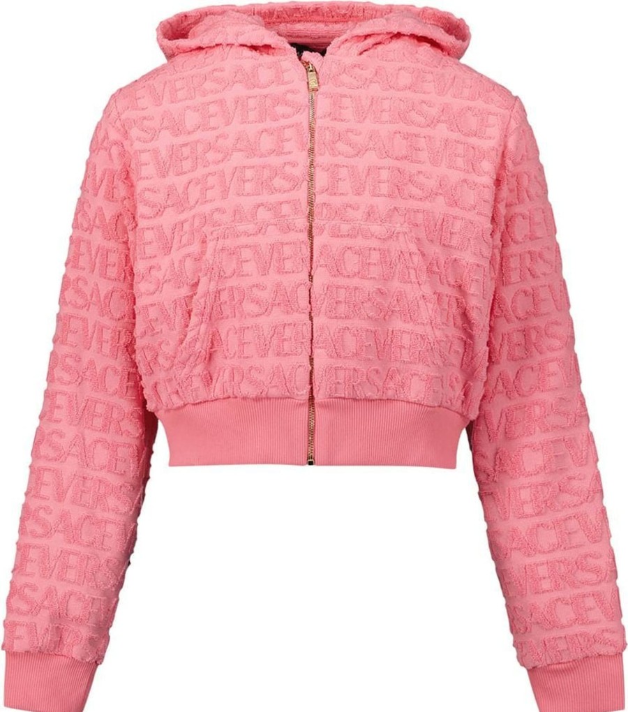 Kids Versace Truien | Versace Logo Hoodie Roze