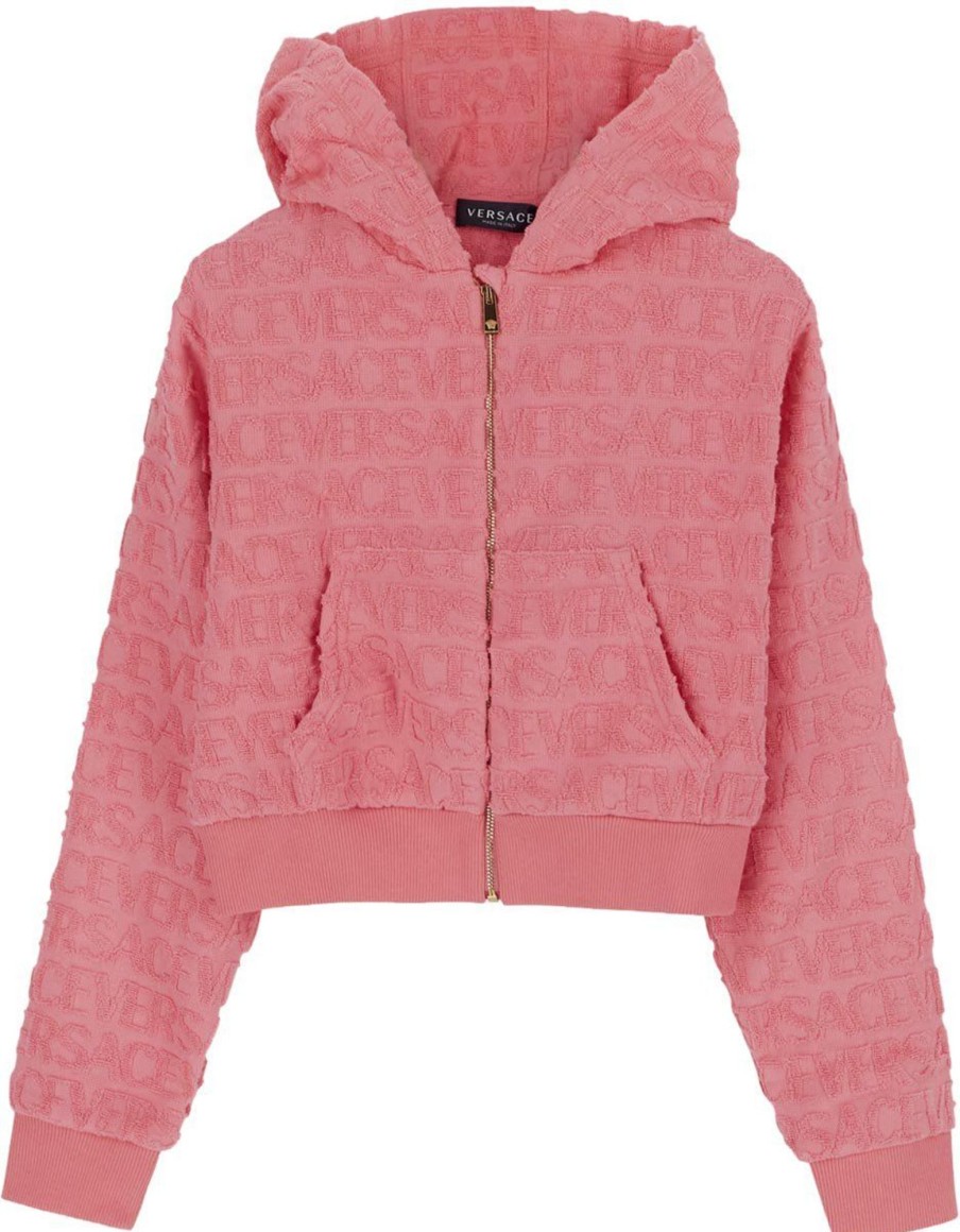 Kids Versace Truien | Versace Logo Hoodie Roze