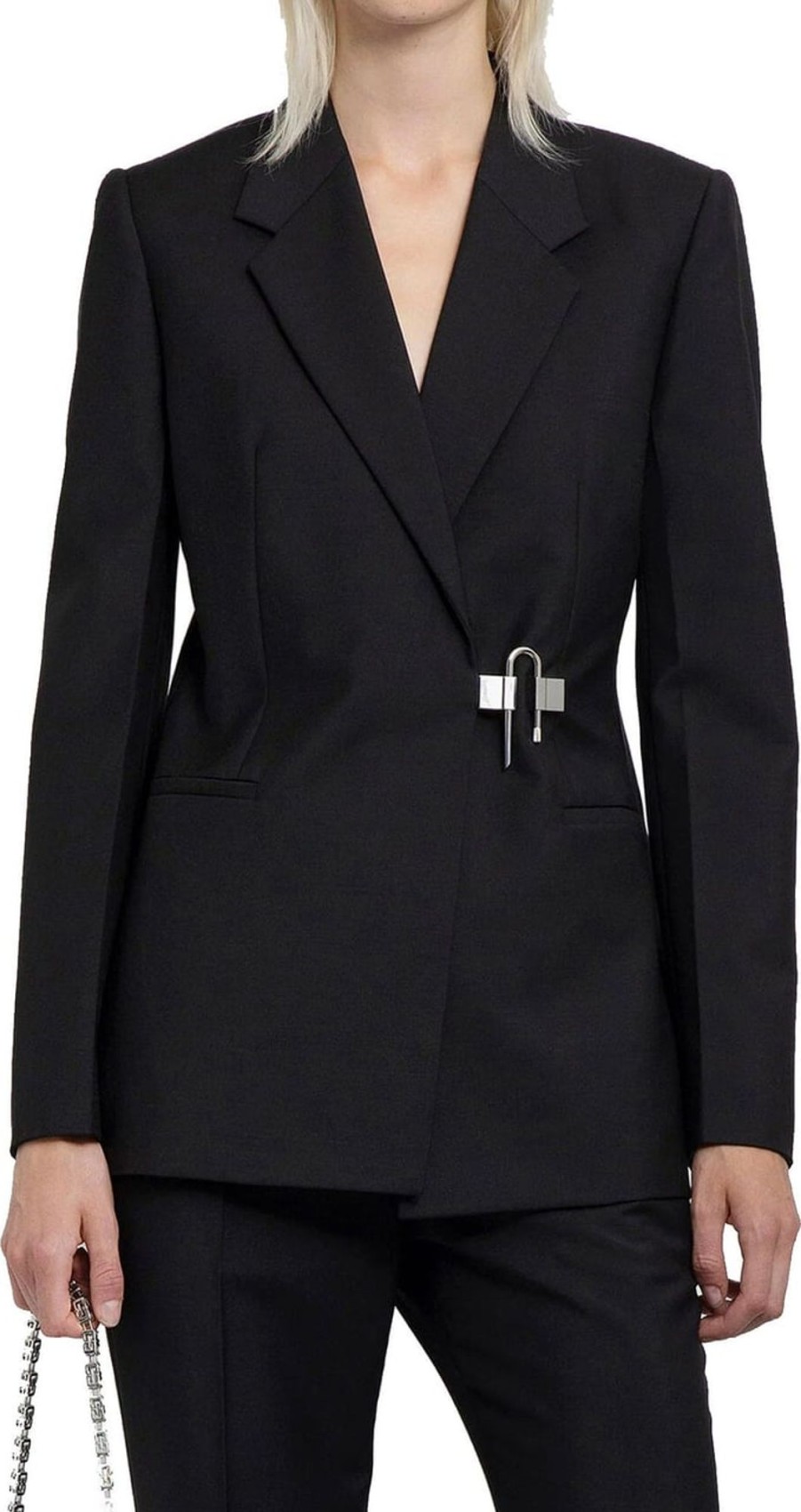 Dames Givenchy | Givenchy Givenchy Wool Blazer Zwart