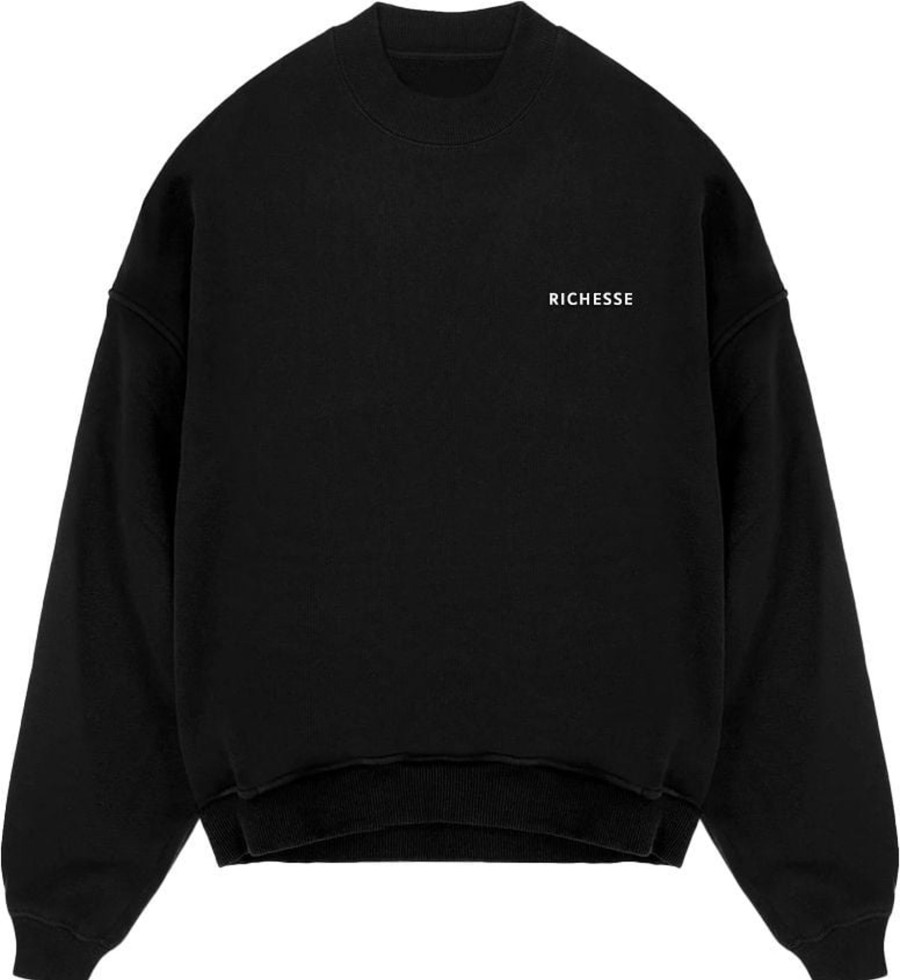 Heren Richesse | Richesse Crewneck Deluxe Zwart Zwart