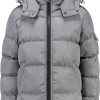 Kids Malelions Jassen | Malelions Patch Puffer Jacket - Grey Grijs