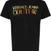 Heren Versace Jeans Couture | Versace Jeans Couture Versace Jeans Shirt Zwart Katoen Maat Xxl T-Shirts Zwart Zwart