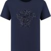 Kids Versace T-Shirts | Versace T-Shirt Jersey + Medusa Gel Print Blauw