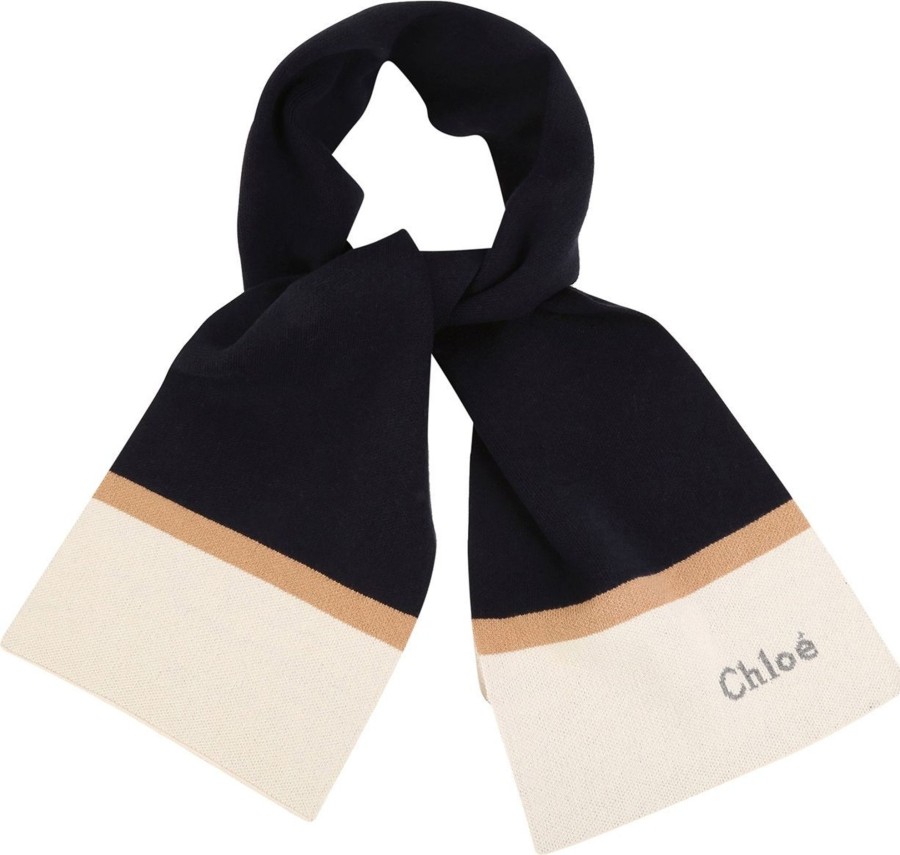 Kids Chloé Accessoires | Chloe Sjaal Blauw Blauw