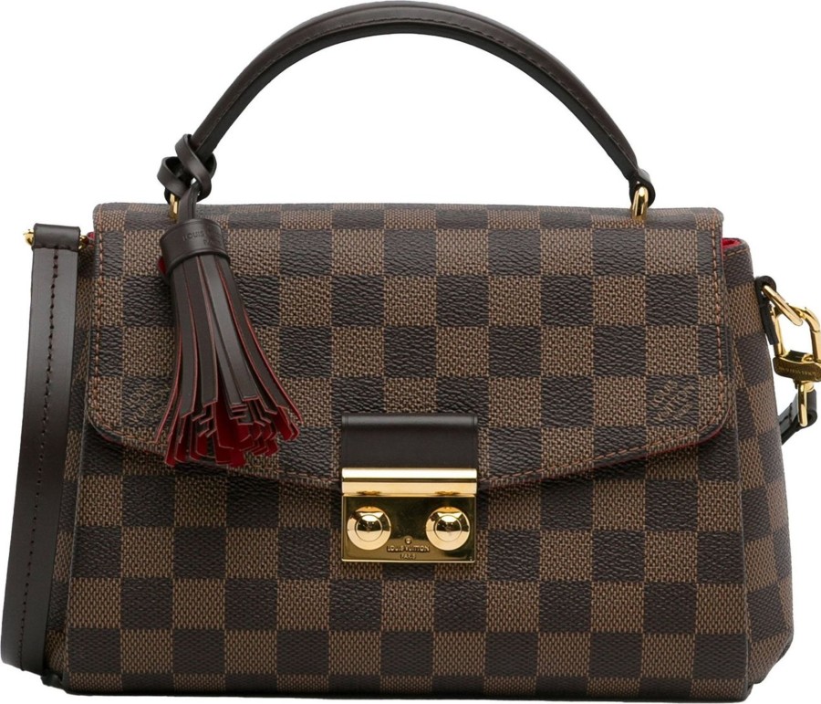 Dames Louis Vuitton | Louis Vuitton Damier Ebene Croisette Bruin