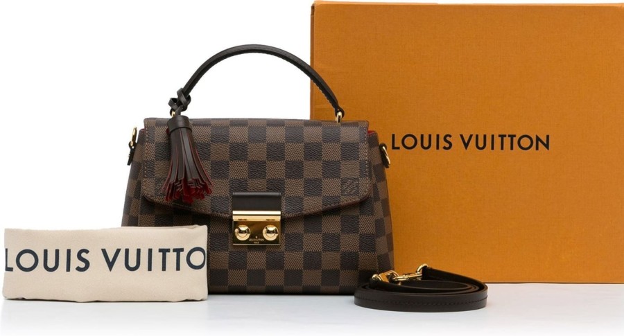 Dames Louis Vuitton | Louis Vuitton Damier Ebene Croisette Bruin