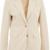 Dames Liu Jo | Liu Jo Single Breasted Blazer In Corduroy Wit