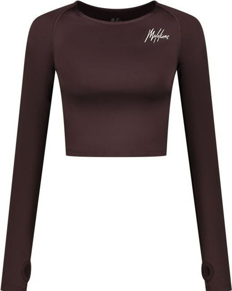 Dames Malelions | Malelions Women Sport Longsleeve Top - Choc Bruin