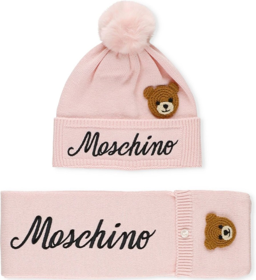 Kids Moschino Accessoires | Moschino Hats Pink Neutraal