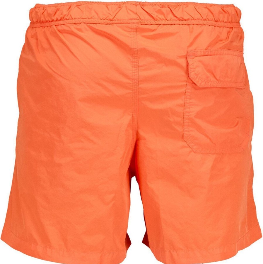 Heren Aspesi | Aspesi Aspesi Badkleding Oranje Polyester Maat L Basic Zwembroeken Oranje Oranje