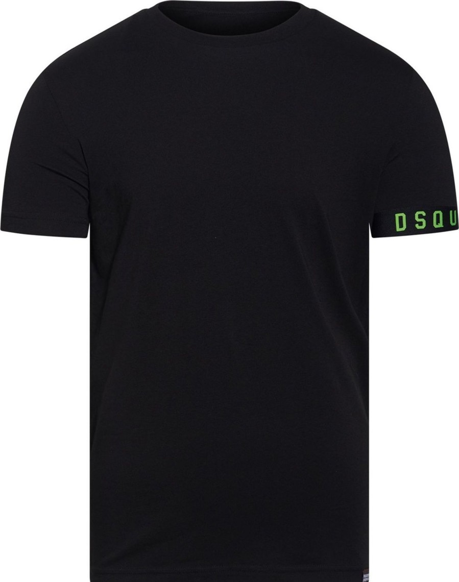 Heren Dsquared2 | Dsquared2 T-Shirt Dsquared Zwart