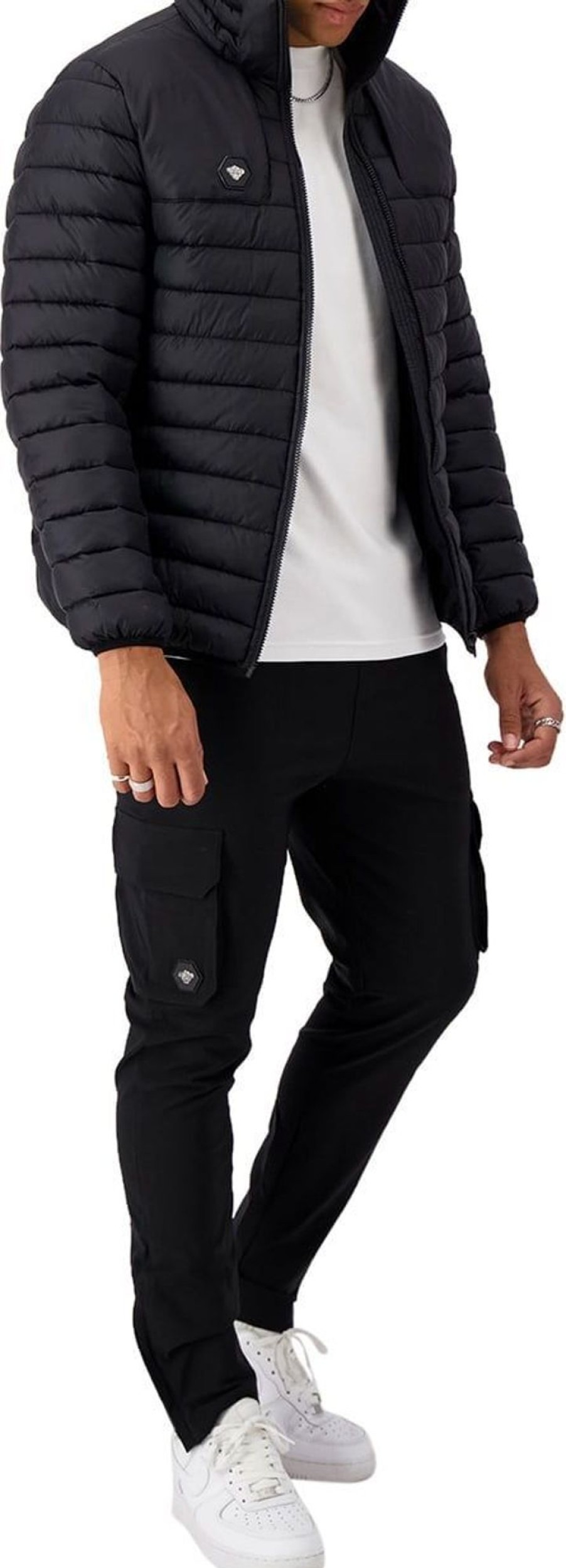 Heren Black Bananas | Black Bananas Boris Puffer Jacket Zwart