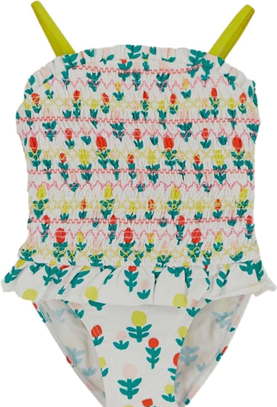 Kids Stella McCartney Badkleding | Stella Mccartney Flower Print Swimsuit Wit