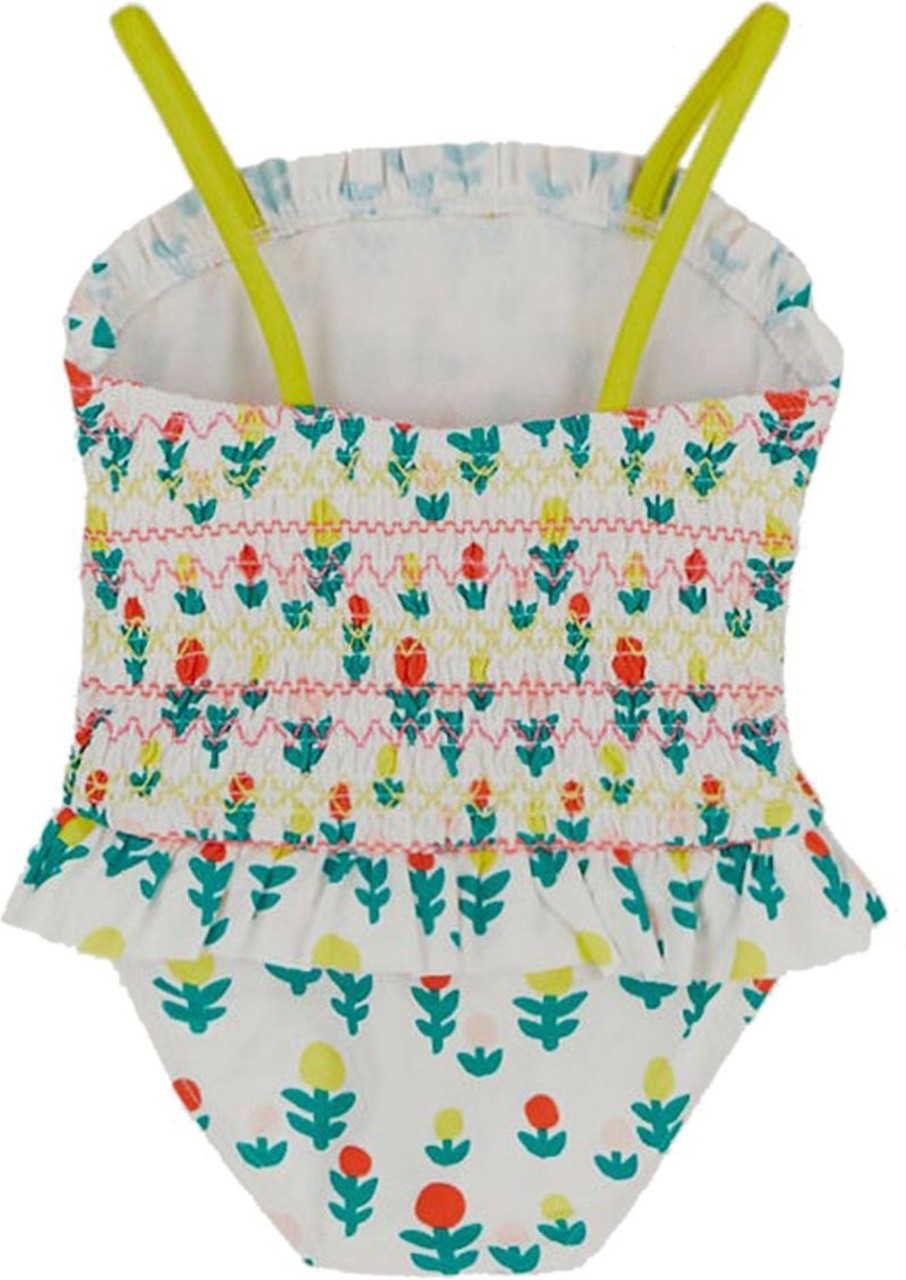 Kids Stella McCartney Badkleding | Stella Mccartney Flower Print Swimsuit Wit