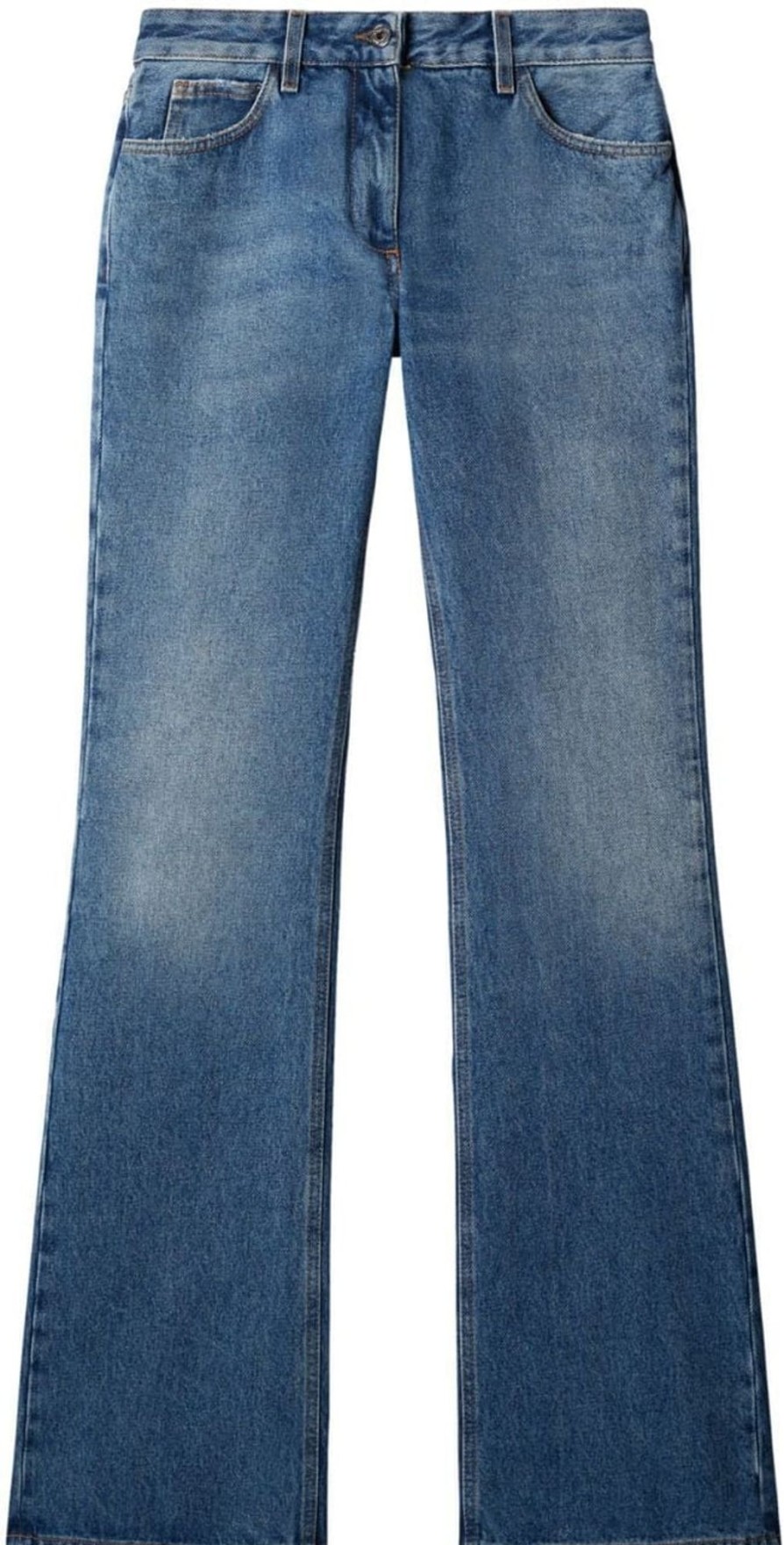 Dames OFF-WHITE | Off-White Silm Flared Jeans Blauw