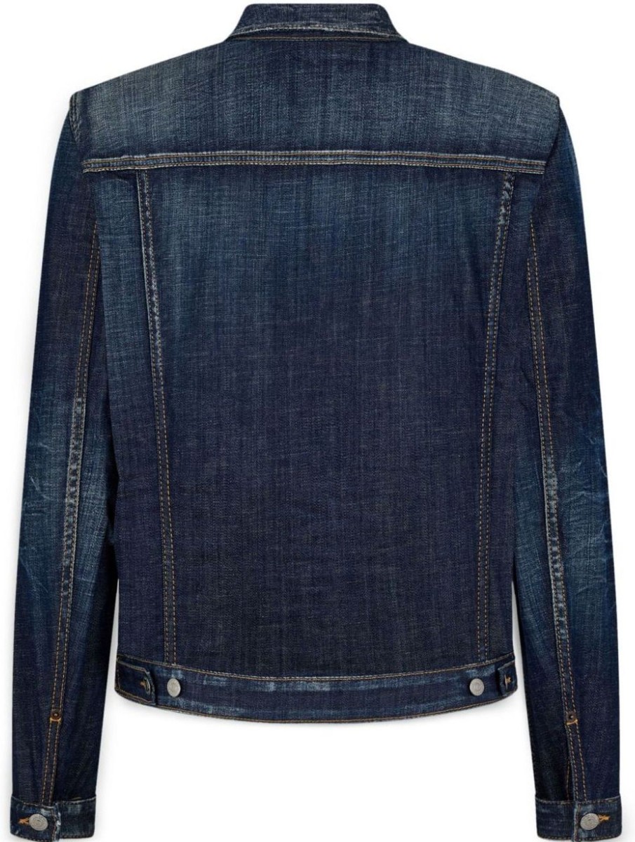 Heren Dsquared2 | Dsquared2 Coats Denim Blue Blauw