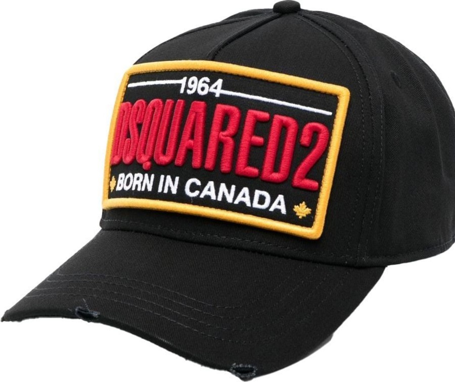 Heren Dsquared2 | Dsquared2 Casquette Born In Canada Zwart