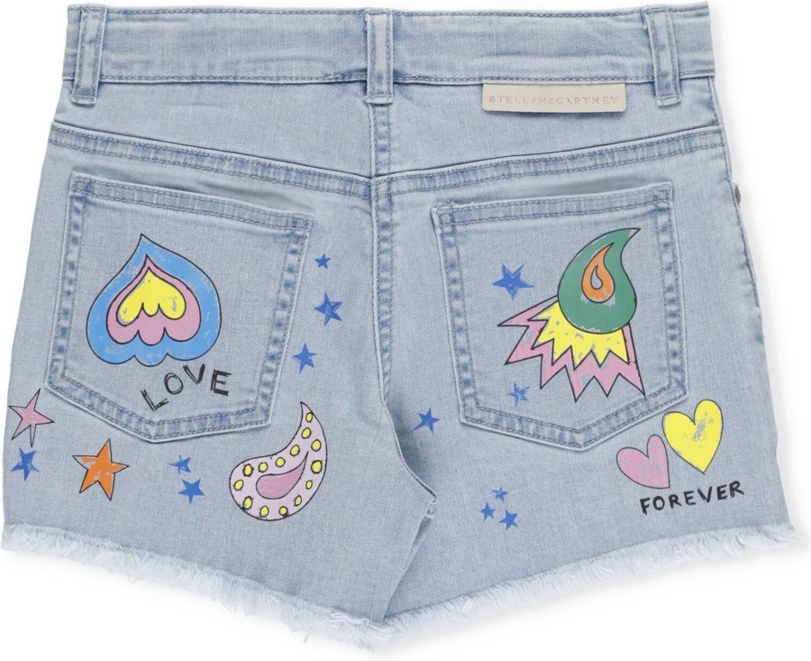 Kids Stella McCartney Shorts | Stella Mccartney Shorts Light Light Blue Blauw