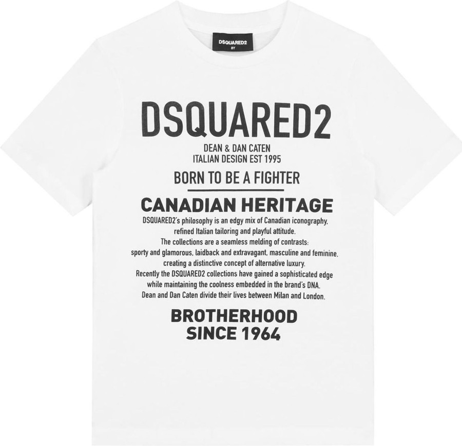 Kids Dsquared2 T-Shirts | Dsquared2 Boys T-Shirt Wit Wit