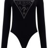 Dames Guess | Guess Bodysuit Lange Mouw Dames Zwart Zwart