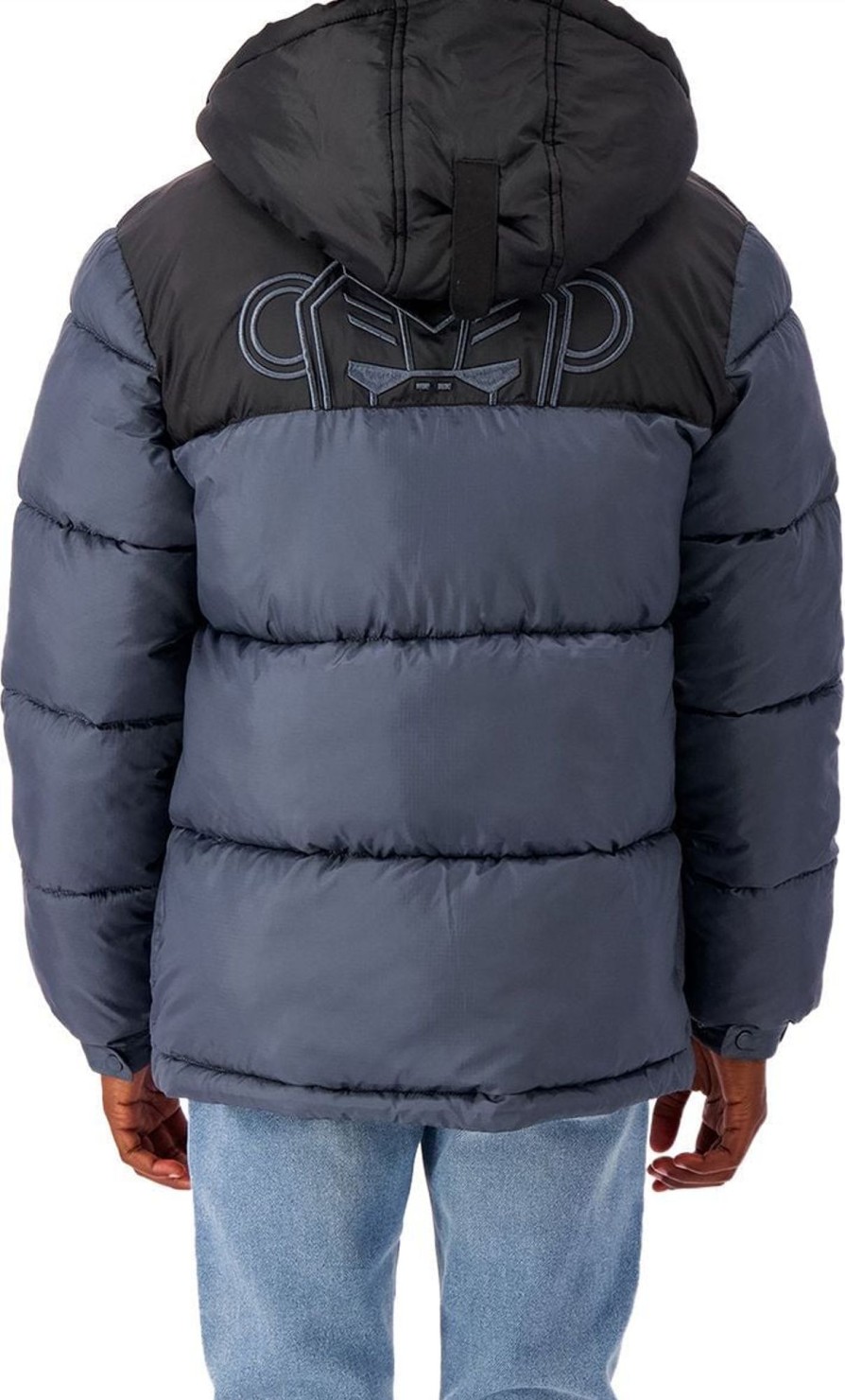 Kids Black Bananas Jassen | Black Bananas Jr Peek Puffer Jacket Grijs