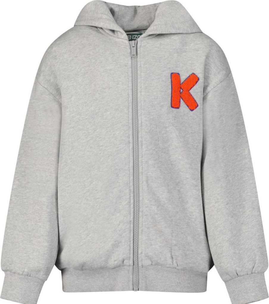 Kids Kenzo Vesten | Kenzo K25815 Kindervest Grijs Grijs