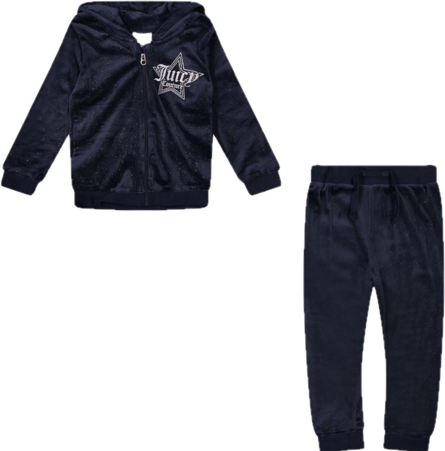 Kids Iceberg Sets | Iceberg Juicy Couture Kinder Meisjes Joggingpak Navy Blauw