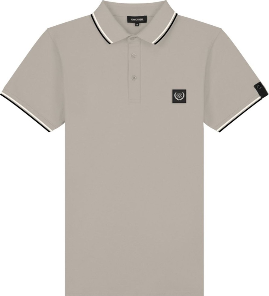 Heren Quotrell | Quotrell Quotrell Couture - Avergne Polo | Taupe/Black Beige