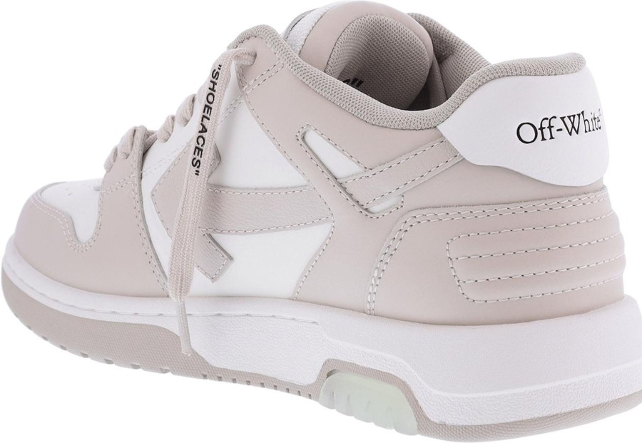 Dames OFF-WHITE | Off-White Out Of Office Calf Leather Wit