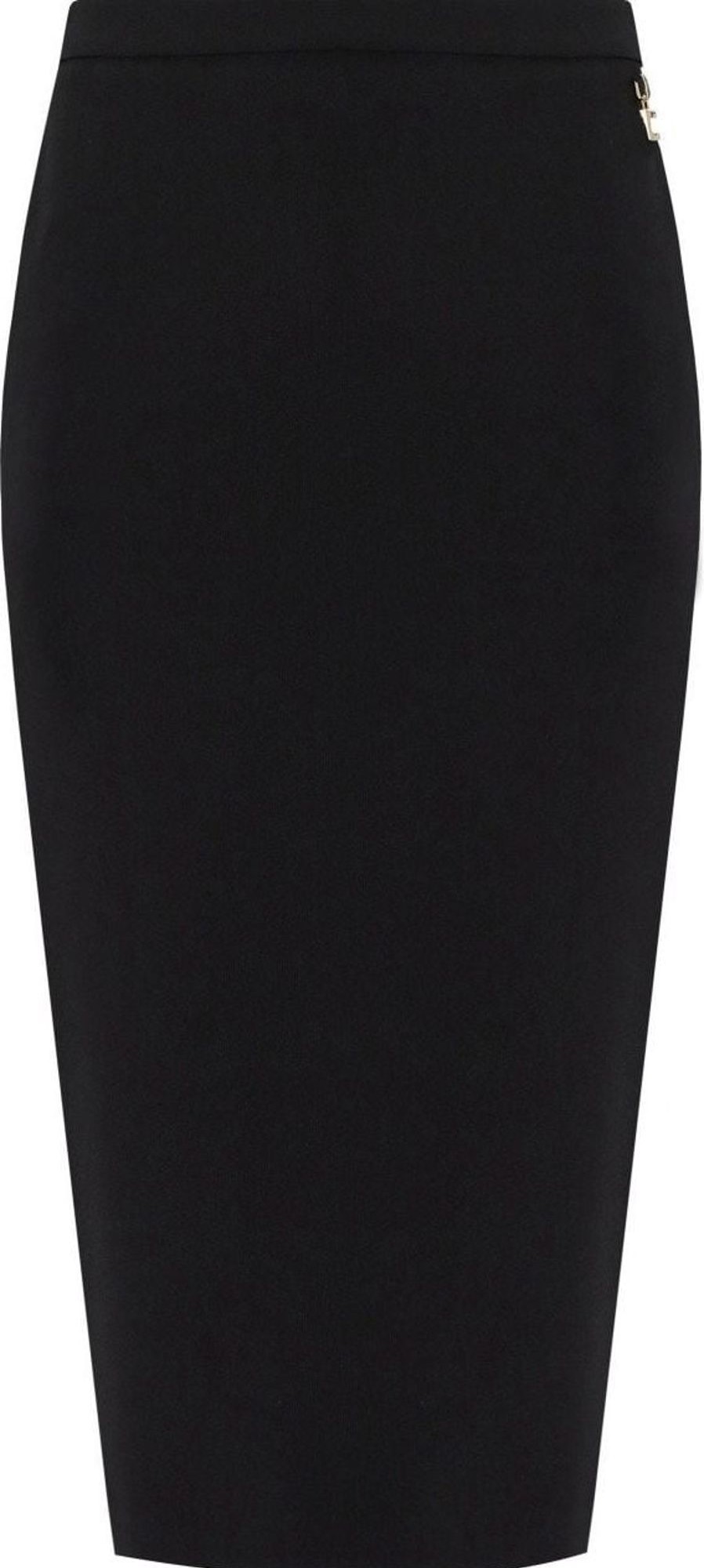 Dames Elisabetta Franchi | Elisabetta Franchi Black Midi Skirt Black Zwart