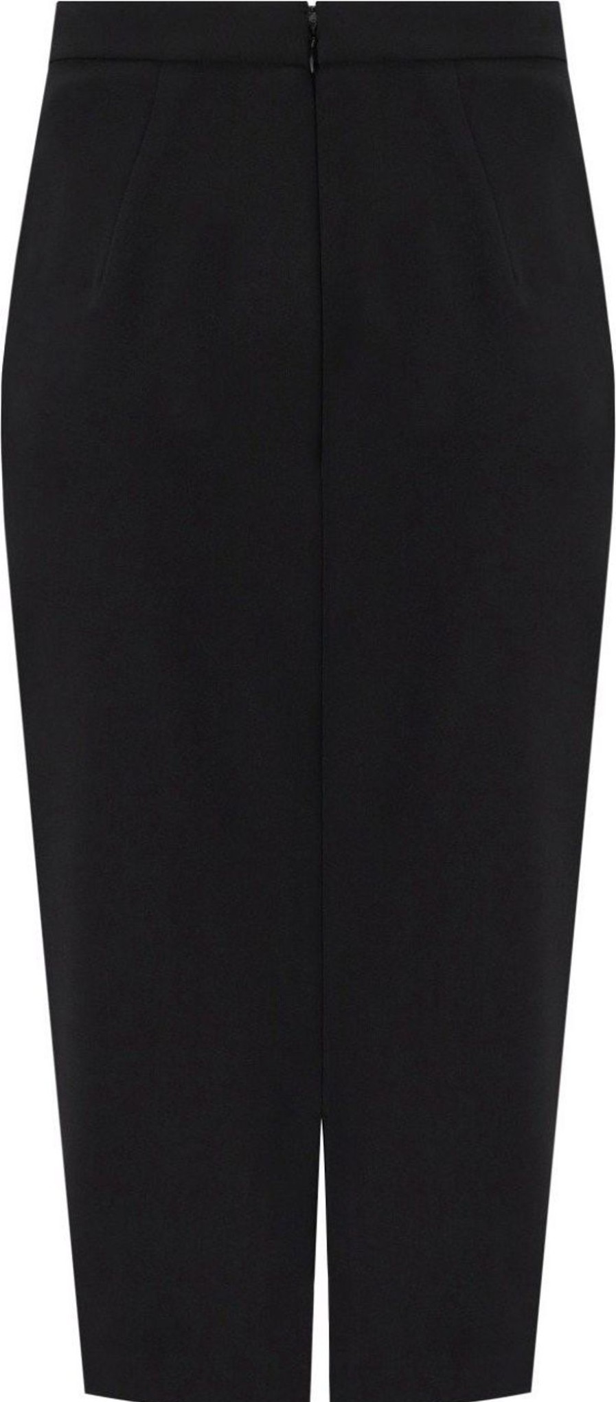 Dames Elisabetta Franchi | Elisabetta Franchi Black Midi Skirt Black Zwart