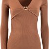 Dames Pinko | Pinko Sweaters Brown Bruin