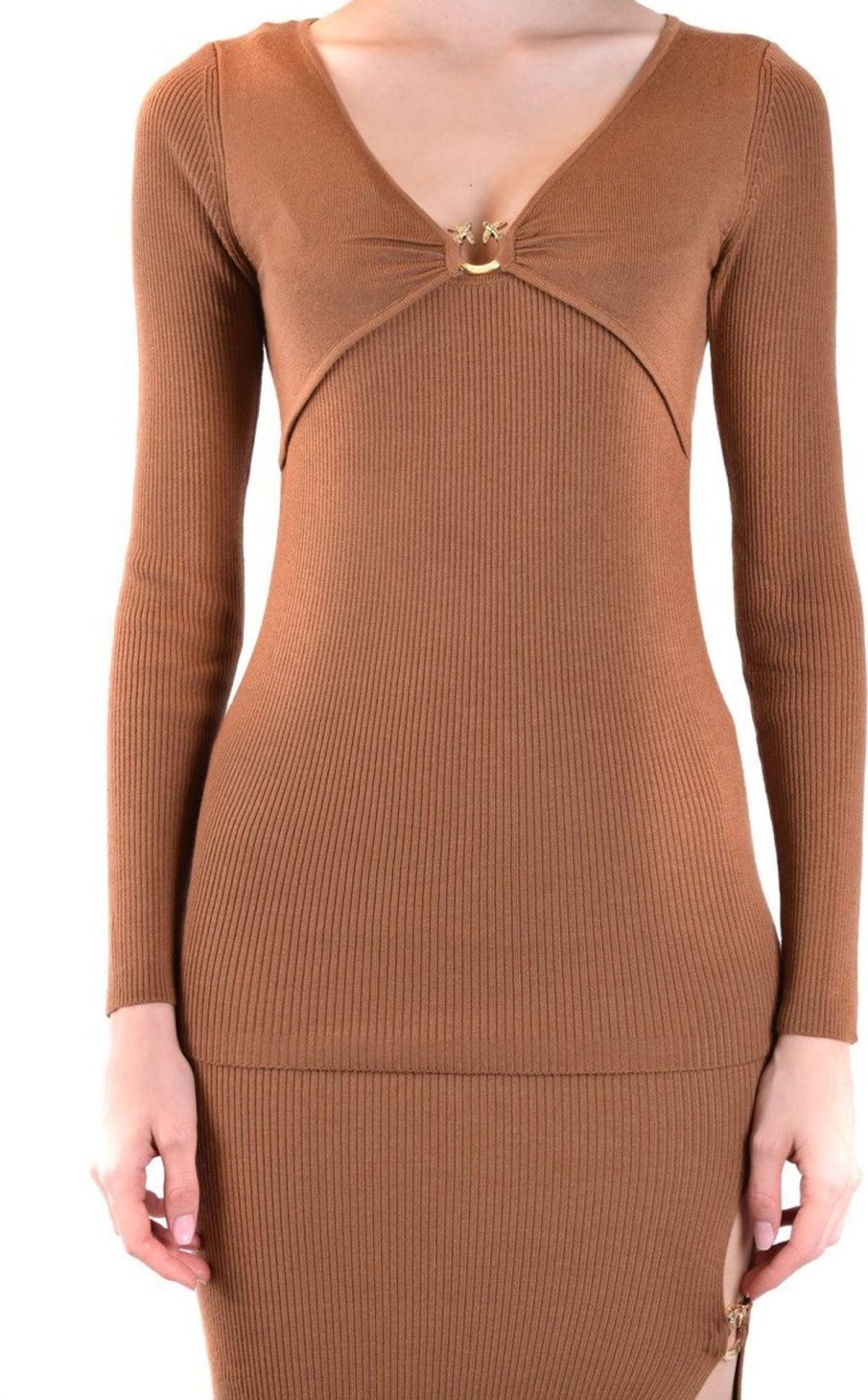 Dames Pinko | Pinko Sweaters Brown Bruin