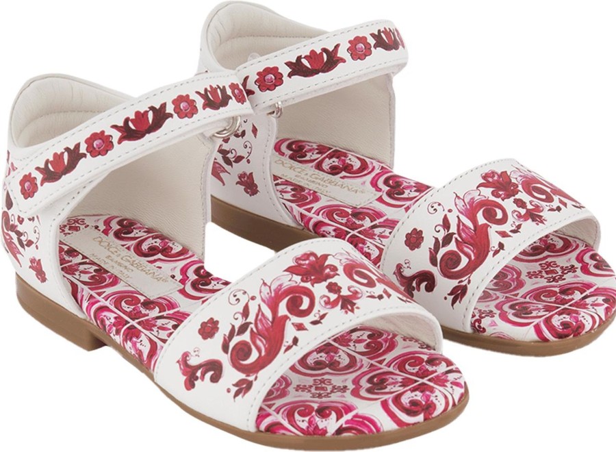 Kids Dolce & Gabbana Sandalen | Dolce & Gabbana Dolce & Gabbana Kinder Meisjes Sandalen Wit Wit