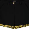 Kids Versace Shorts | Versace Versace Kinder Meisjes Shorts Zwart Zwart