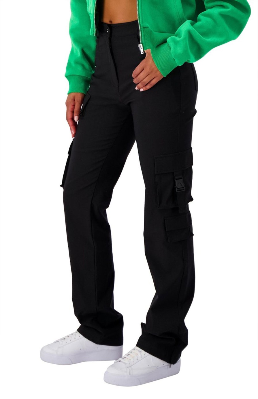 Dames Black Bananas | Black Bananas Clip Cargo Pants Zwart