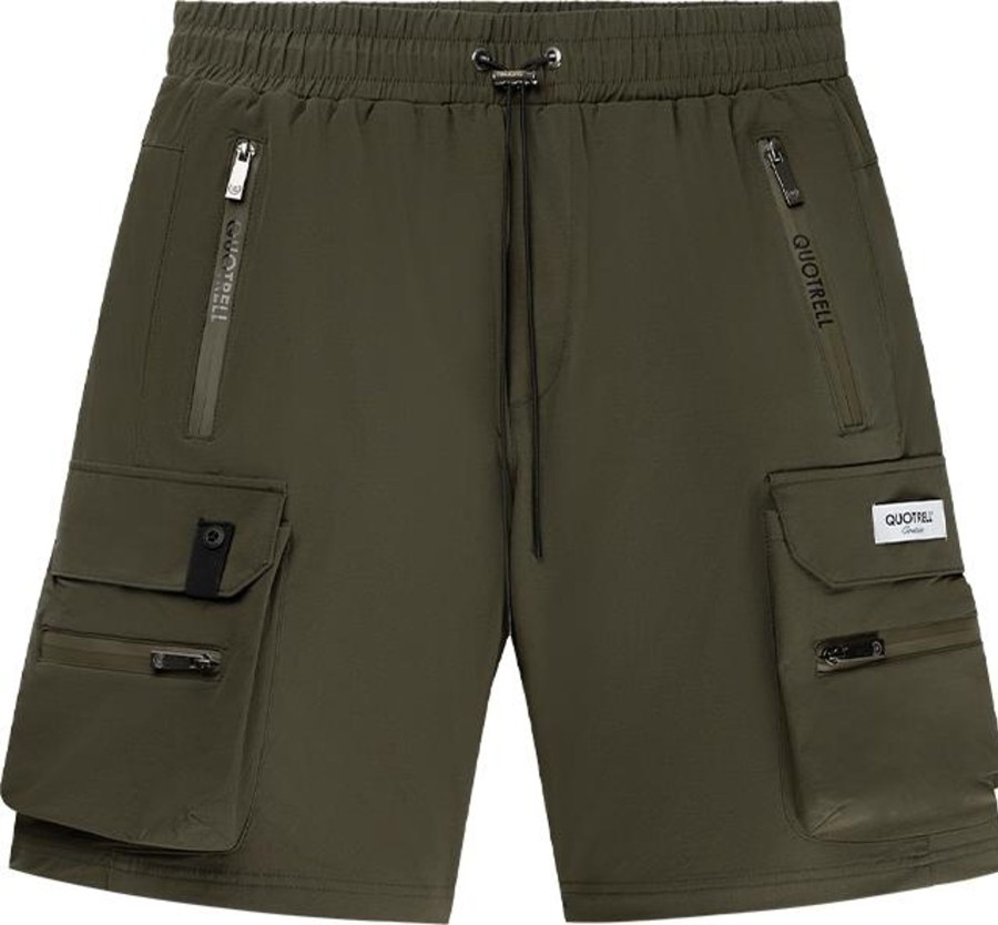 Heren Quotrell | Quotrell Quotrell Couture - Seattle Cargo Shorts | Army Green Groen