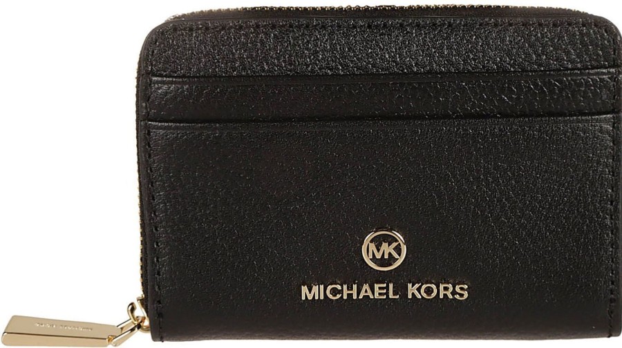 Dames Michael Kors | Michael Kors Small Jet Set Credit Card Holder Black Zwart