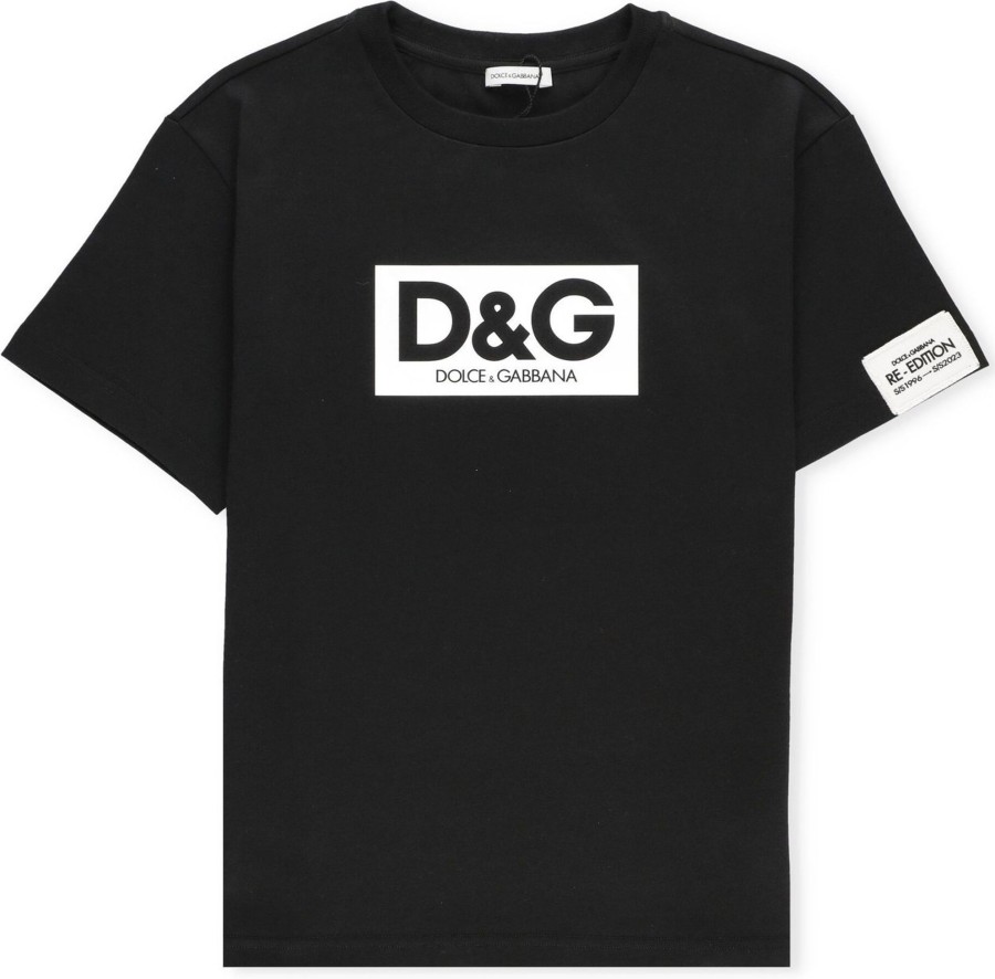 Kids Dolce & Gabbana T-Shirts | Dolce & Gabbana T-Shirts And Polos Black Zwart