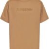 Heren Burberry | Burberry Cotton T-Shirt With Logo Print. This Product Contains Organic Cotton Bruin